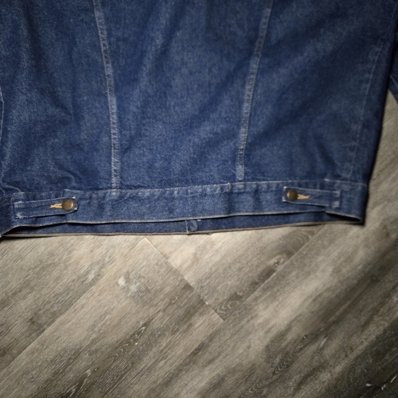 Vintage 80s Rustler Dark Wash Jean Jacket Made In USA Trucker Denim Siz… - Picture 9 of 12
